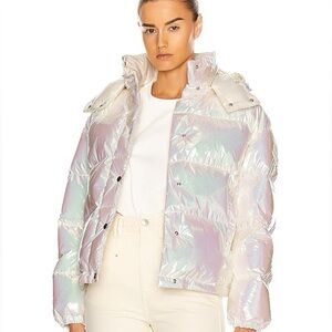 Moncler Iridescent Cream Puffer Jacket